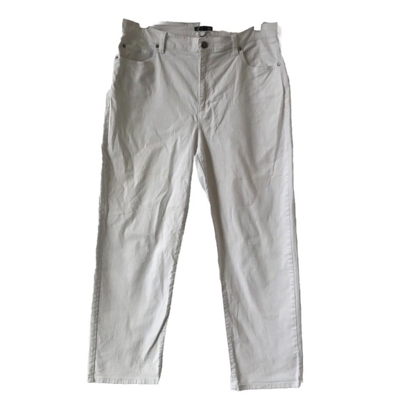 Eileen Fisher Pants - Eileen Fisher Jeans Organic Cotton Straight Jeans Stretch White Denim Size 14